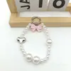 Nuevo Estilo Correa para Teléfono Móvil Cadena de Teléfono Móvil Mariposa Perla Correa de Muñeca Cadena de Funda de Teléfono Móvil con Cuentas Colgante para Teléfono Móvil