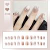 Uñas Portátiles Flash Diamante Cadena de Amor Manicura Diamante Uñas Postizas Temperamento Casual Calcomanías para Uñas Parche de Arte de Uñas Portátil Venta al por Mayor