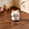 Paisaje en miniatura, adorables figuritas de gatito y cachorro con corbata, adorables decoraciones DIY, accesorios colgantes, pequeños adornos de escritorio