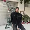 Chaqueta vaquera corta de estilo americano de alta calle transfronteriza para hombres a la moda, versión de primavera y otoño, con diseño de cremallera y estilo de hombro de corte limpio