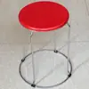 Bancos Redondos de Acero Inoxidable para el Hogar, Bancos de Madera Maciza para Comedor, Bancos Pequeños para Restaurante, Bancos de Comedor Resistentes Apilables Reforzados con Acero de Hierro