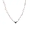 Collar Magnético de Perlas en Forma de Corazón Minimalista, Diseño de Nicho con un Toque Avanzado, Lujo Ligero, Exquisita Cadena para Clavícula de Nuevo Estilo