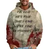 Esta No Es Mi Sangre Gráfico de Halloween Sudadera con Capucha para Hombre Impresa en 3D Sudaderas Populares de Hip Hop para Halloween de Manga Larga