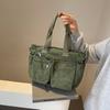 Bolso de Terciopelo de Gran Capacidad Transfronterizo para Mujer Nuevo Estilo Coreano Bolso de Hombro Cruzado Simple para Mujer Bolso de Mano Estilo Japonés Estilo Perezoso