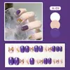 Serie mini larga T rubor degradado floración francesa amor brillo terminado uñas postizas usando tabletas de uñas al por mayor