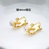 Presilhas de Orelha em Aço Inoxidável 316 com Zircônia, Acessórios para Brincos Sem Furo, Presilhas de Orelha, Presilhas Triangulares, Acessórios para Tarraxas