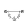 Anillos para Pezón Europeos y Americanos Transfronterizos de Acero Inoxidable 316L con Diseño de Goteo de Aceite, Barras Rectas con Forma de Corazón y Mariposa para Piercing Corporal