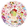 53 Nuevas Pegatinas de Helado, Decoración Personalizada Dulce de Helado de Verano, Pegatinas Impermeables para Teléfono Móvil Patineta Venta al por Mayor
