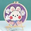 Bordado Poke Ruso Bordado a Mano DIY Paquete de Material Pintura con Lana Bordado en Pareja Poke Poke Poke Poke Show Aguja
