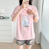 Camiseta de manga curta para gestantes de verão algodão puro roupa externa pós-parto roupas de amamentação roupas de amamentação abertura lateral na mama moda tendência mãe
