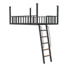 Cama elevada estilo loft nórdico apartamento pequeño alquiler cama de hierro ático cama colgante dúplex segundo piso cama vacía
