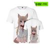 3D manga curta novo 40 original gato mãe periférico camiseta verão coringa meia manga casual adulto crianças camiseta cross-border