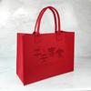 Exposición de Personalización de Bolsas de Fieltro Corporativo 2027 Bolso Tote de Fieltro Año del Cordero Bolso de Mano Publicitario de Fieltro Logo Personalizado