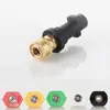 En stock Karcher K2-k7 lavadora de autos pistola de agua adaptador de recipiente de espuma conexión rápida de 1/4 boquilla de cinco colores de alta presión