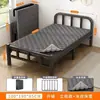 Cama individual plegable para uso doméstico, cama sencilla para dormitorio de adultos, cama de tablero duro para habitación de alquiler, cama de acompañante, cama extra, cama de hierro portátil