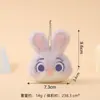 Pingente de Cabeça de Animal de Pelúcia Coelho Raposa Bordado Boneca Corrente de Contas Ornamento Pendurado Mochila Acessório Fofo Presente Atacado