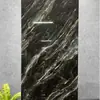 Azulejos de Piso de Pedra de Luxo Estilo Francês Preto Minimalista com Padrão de Mármore 60*120 Azulejos Cerâmicos para Hotéis e Supermercados, Azulejos Brilhantes Cor de Café