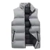 Chaleco de algodón con cuello alto para exteriores para hombres y mujeres, prenda exterior cálida de otoño e invierno, chaqueta sin mangas estilo pareja, chaleco de algodón