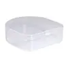 Caja de Almacenamiento para Polvera Caja Vacía Polvera de Malvavisco Caja de PP Transparente con Ventana a Prueba de Polvo Portátil de Plástico Caja Grande para Polvera