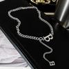 Collar de Acero de Titanio para Mujer Nicho Versátil No se Desvanece Cadena para Suéter Temperamento de Lujo Ligero Gama Alta Collar Cadena Clavícula Venta al Mayoreo