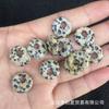 Cross-border Hot Sale 14mm Natural Stone Ping An Buckle Huaishi Side Hole Ping Brincos Jóias DIY Acessórios Feitos à Mão