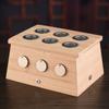 Caja de Moxibustión de Bambú al Por Mayor Tarro de Moxibustión Moxibustión Portátil Instrumento de Moxibustión Cálida Madera Sólida Hogar 6 Orificios Poroso Fabricante