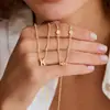 El Nuevo Set de Tres Piezas de Collar de 26 Letras Transfronterizo de Amazon es Moderno y Elegante, Cadena de Clavícula Multicapa, Versátil para el Uso Diario