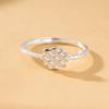 Anillo Abierto de Plata Esterlina S925 Cabeza de Pan Lujo Ligero Fresco Nicho Accesorio Versátil Anillo Baguette Croissant