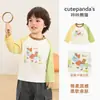 Camiseta de manga larga Kaka Panda para niños, prenda interior de otoño para niños, conjunto de otoño para niñas, ropa de primavera y otoño para bebés, estilo moderno