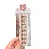 Pegatina de Flequillo de Velcro para Niñas Peine Organizador Domador de Cabello Rebelde a Cuadros Color Café con Leche Pinza para Cabello de Bebé Accesorios para el Cabello