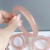 Pulsera de Calcedonia Rosa Pomelo, Pulsera de Ágata Rosa Raíz de Loto Tipo Hielo Natural, Pulsera para Mujer, Pulsera de Jade Calcedonia al por Mayor