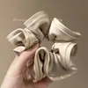 Lenço quadrado grande com estampa floral pequena, elástico de cabelo para mulheres, faixa de cabelo elástica, acessório de cabelo com estilo coreano de alta qualidade