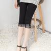 Calças curtas plus size de verão, leggings finas de modal femininas, calças justas, calças elásticas, roupa externa, calças curtas de renda emagrecedoras