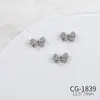 Popular Estilo de Luxo Acessível Manicure Borboleta Joias de Zircônia Pérola Estéreo Exquisita Inlaid Laço Acessórios para Unhas