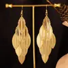 Pendientes largos retro estilo barroco indio de sauce para mujer, huecos, de amor, con borlas multicapa, venta al por mayor