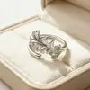 Anillo de Hoja de Ginkgo Estilo Coreano para Mujer Nicho Gama Alta Estilo Ins Dulce y Fresco Anillo de Dedo Índice Hoja Estéreo Venta al por Mayor
