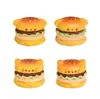 YQT gatinho fofo hambúrguer mini comida brincar resina DIY acessórios cachorrinho pão casinha de brincar brinquedo ornamentos