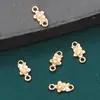 Anel Pequeno Dourado em Prata Esterlina S925 Anel Duplo Acessórios Moda Simples Pequeno DIY Material de Miçangas Feito à Mão Acessórios de Joias