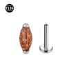 Aleación de titanio F136 piedra natural varilla de 1.0/1.2 mm de grosor ojo de caballo perforación labio oreja clavo lengua clavo comercio exterior popular en stock