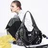 Bolsos Europeos y Americanos de Nicho Transfronterizos para Mujer Bolsos de Hombro Cruzados Lavados y Teñidos Estilo Retro Bolsos Tote Moda al por Mayor