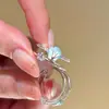 Anel Aberto de Concha de Molusco com Sal Marinho e Estrela do Mar Azul para Mulheres, Estilo Férias na Beira-Mar, Empilhável, Design de Nicho, Anel para Dedo Indicador