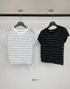 Han Xun Estilo Simples Verão Seda de Gelo Textura de Costela Vertical Manga Raglan Emagrecedor Tricô Camiseta Nova 2026 26711