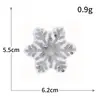 Floco de Neve Prateado Lantejoulas Exquisitas Bordado Comércio Exterior Natal Bordado Computadorizado Tecido Bordado Patch Sapato Bolsas Roupa Patch Decorativo