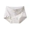 Pantaletas Cómodas Transpirables de Cintura Media-Alta con Estampado Floral de Osito Dulce para Niñas, Calzoncillos Tipo Boxer de Algodón Puro 10A en la Entrepierna para Mujer