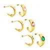 Pendientes de Acero Inoxidable de Alto Gama con Forma de C, Estilo Coreano de Moda, Pendientes de Acero Inoxidable de Moda de Nicho para Mujer, Pendientes Chapados en Oro de 18 Quilates al por Mayor