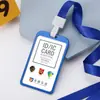 Juego de portatarjetas de trabajo de aleación de aluminio tarjeta de trabajo hecho a medida insignia de estudiante de alta calidad diseño de placa de número de trabajo cuerda para colgar