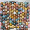 6mm 8mm Pedra Natural Cristal Ágata Canto Chanfrado Quadrado DIY Pulseira Colar Acessórios de Joias Produtos Semi-Acabados Atacado
