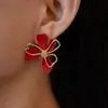 Pendientes Exagerados de Flor Hueca Estilo Europeo y Americano Aguja de Plata, Pendientes de Lujo Ligero de Gama Alta, Accesorios para Orejas de Temperamento Elegantes y Exquisitos