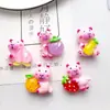 Accesorios de Resina Fruta Rosa Luminosa Bala Pegamento Cremoso DIY Funda para Teléfono Móvil Cuerda para Pasador Flor para Zapato Llavero Colgante