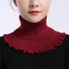 Bufanda de Nuevo Estilo Suéter de Mujer Otoño e Invierno Cálido Cubre Cuello Cervical Combinable Decorativo Cuello Falso Cuello de Lana Tejido Bufanda